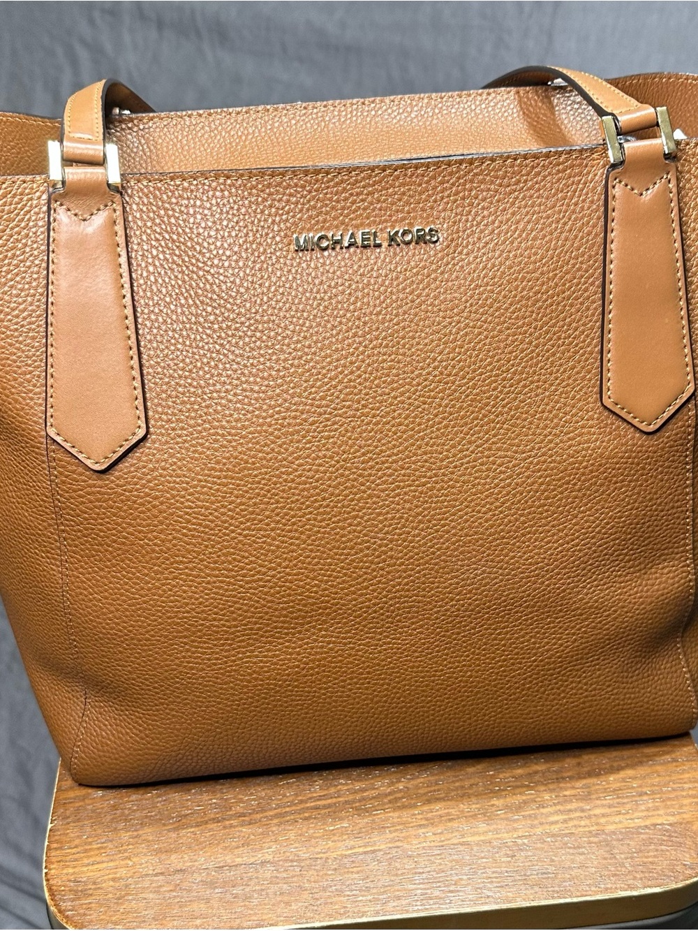Michael Kors Kimberly Pebbled Leather Tote Bag